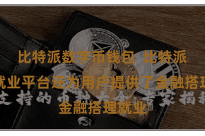 比特派数字币钱包  比特派数字就业平台还为用户提供了金融搭理就业