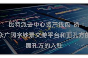 比特派去中心资产钱包  诱骗了众广阔字钞票交游平台和面孔方的入驻